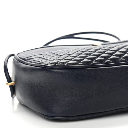 Saint Laurent Lambskin Quilted Victoire Camera Bag Deep Marine 8 of 11