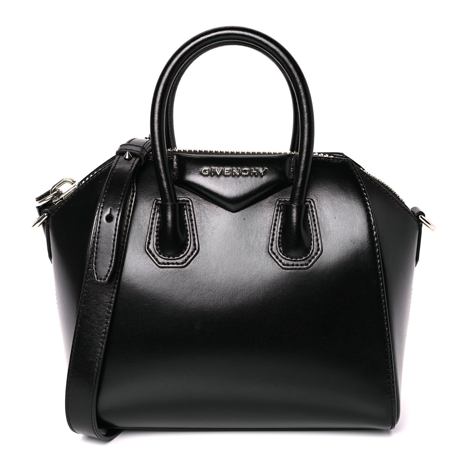 Givenchy Shiny Lord Calfskin Mini Antigona Black 1 of 9