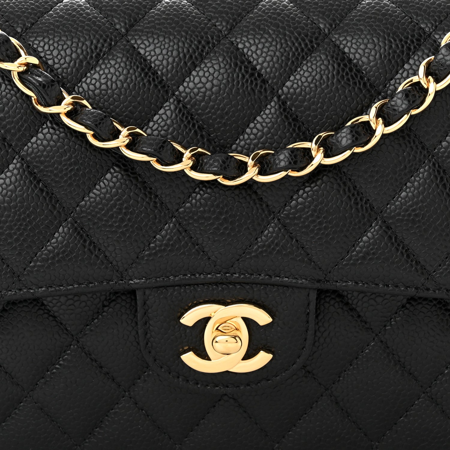 Chanel Caviar Quilted Medium Double Flap Black 8 of 12