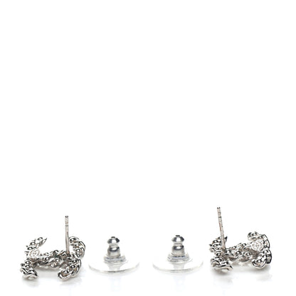 Chanel Pearl CC Earrings Silver 3 of 4