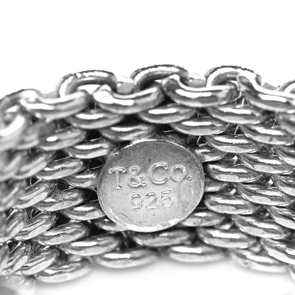 Tiffany Sterling Silver Somerset Mesh Ring 52 6 4 of 4