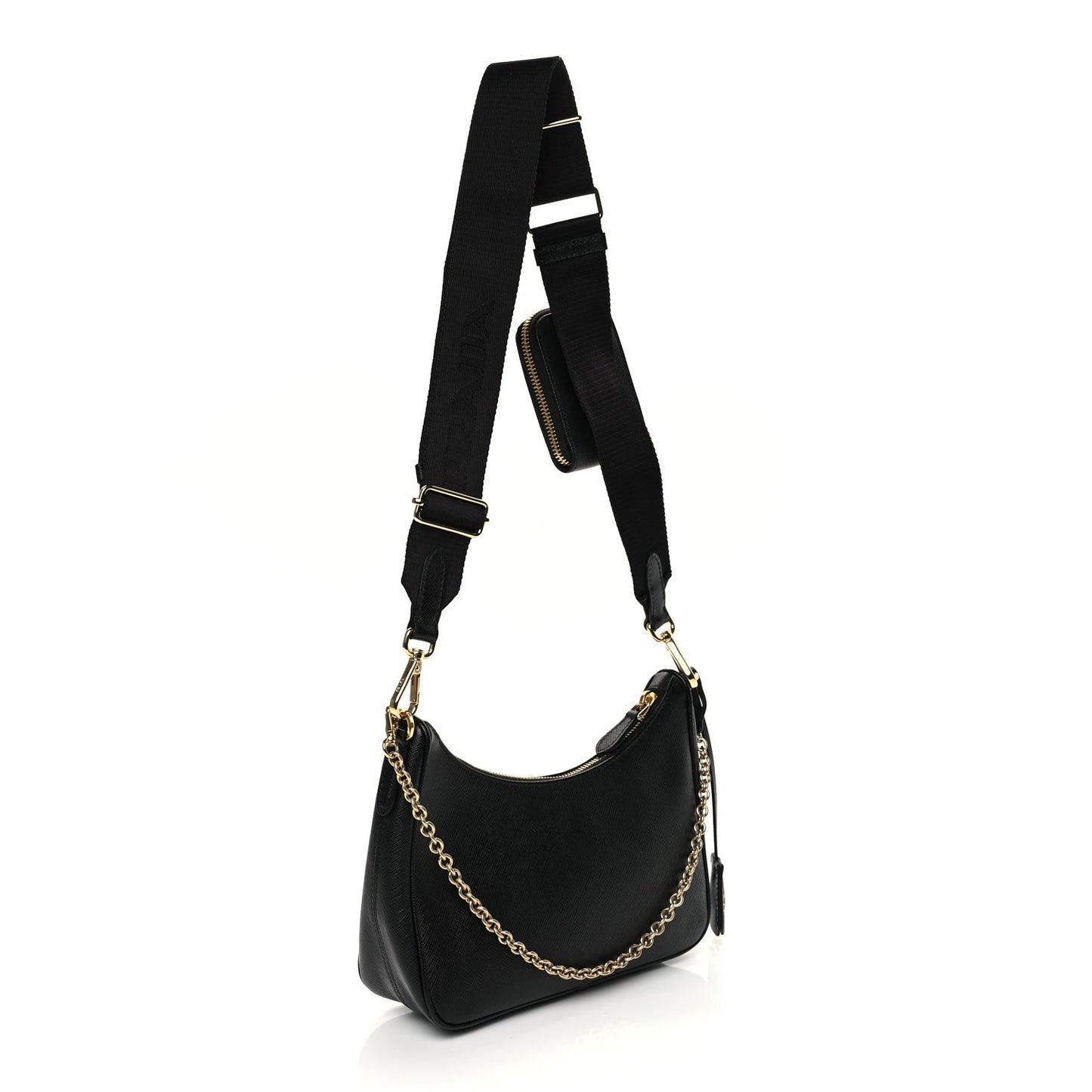 Saffiano Lux Re-Edition 2005 Shoulder Bag Black