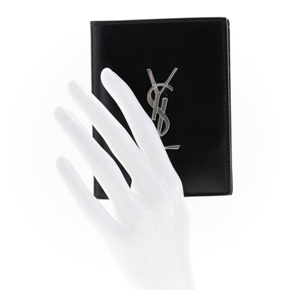 Saint Laurent Smooth Calfskin Cassandre Credit Card Wallet Black 2 of 11