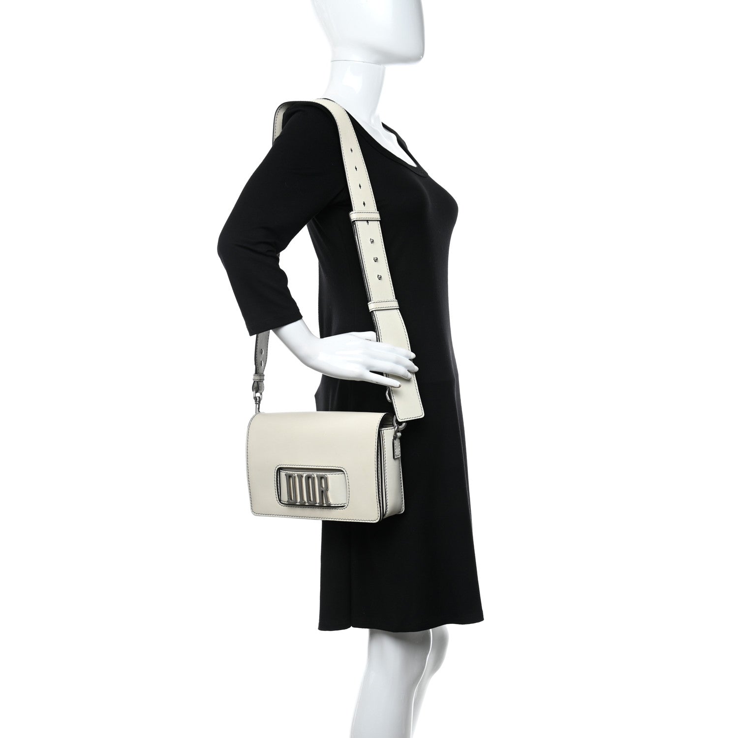 Christian Dior Smooth Calfskin Dio(r)evolution Flap Bag Off White 2 of 16