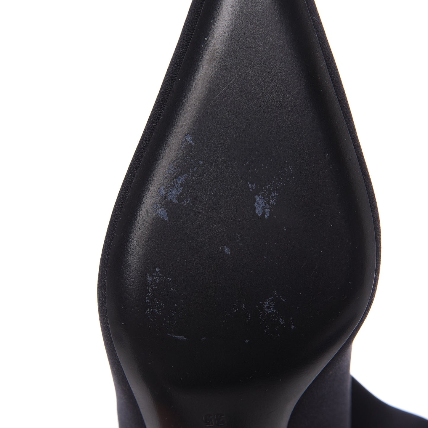 Jersey Crepe Extreme Pointed Toe Knife Booties 35 Black