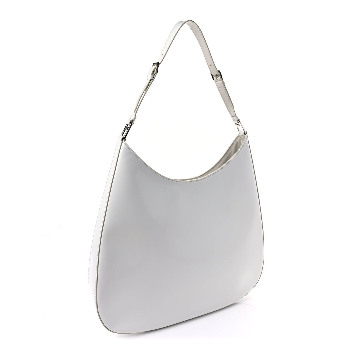 Spazzolato Maxi Cleo Adjustable Strap Shoulder Bag White