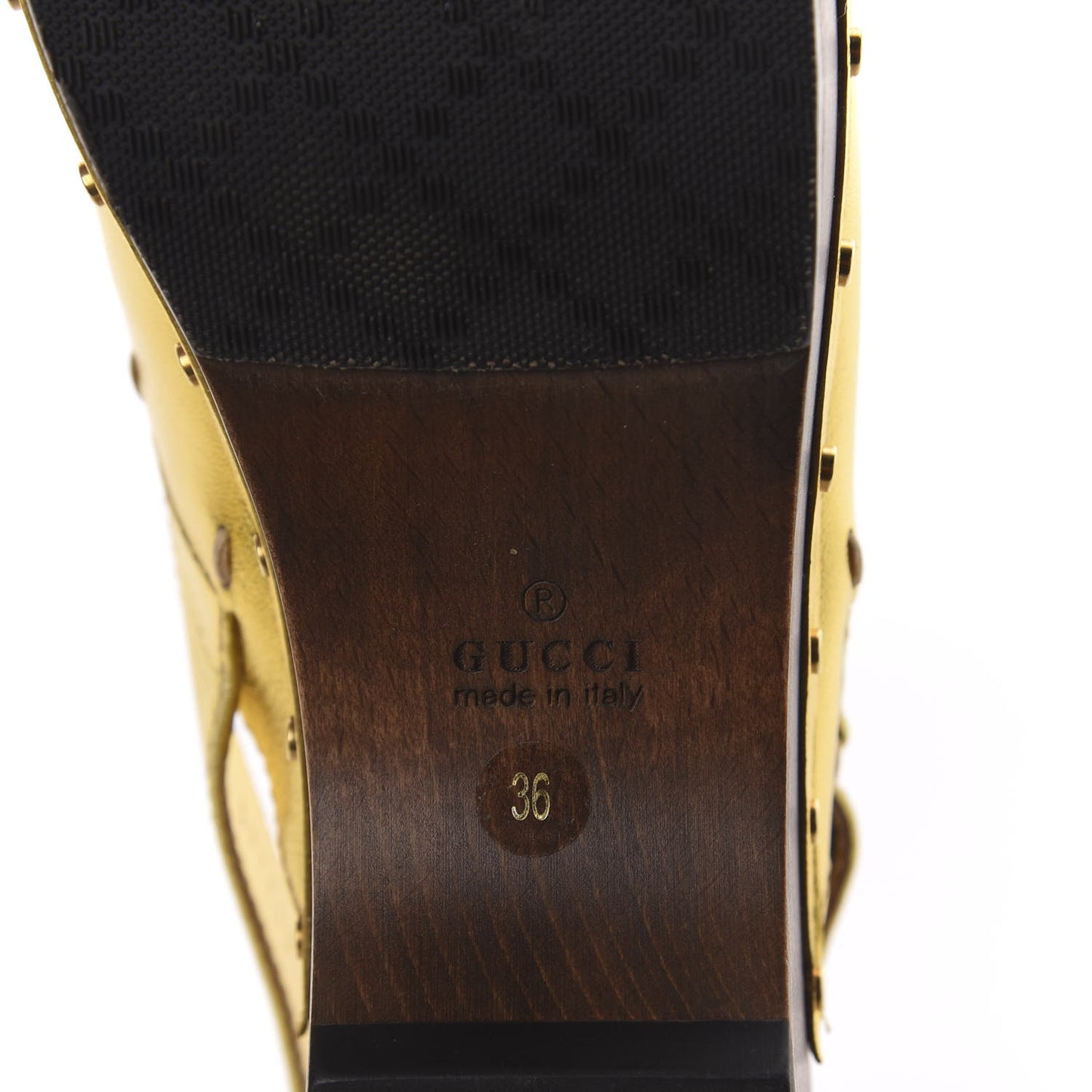 Metallic Nappa Horsebit Amstel Slingback Clogs 36 Oro Vecchio