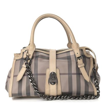 Burberry Smoked Check Satchel Trench 1 of 26