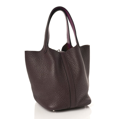 Hermes Taurillon Clemence Swift Eclat Picotin Lock 18 PM Rouge Sellier Anemone 2 of 10