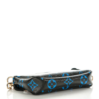 Louis Vuitton Colored Monogram Mini Pochette Accessories Blue Black 4 of 6