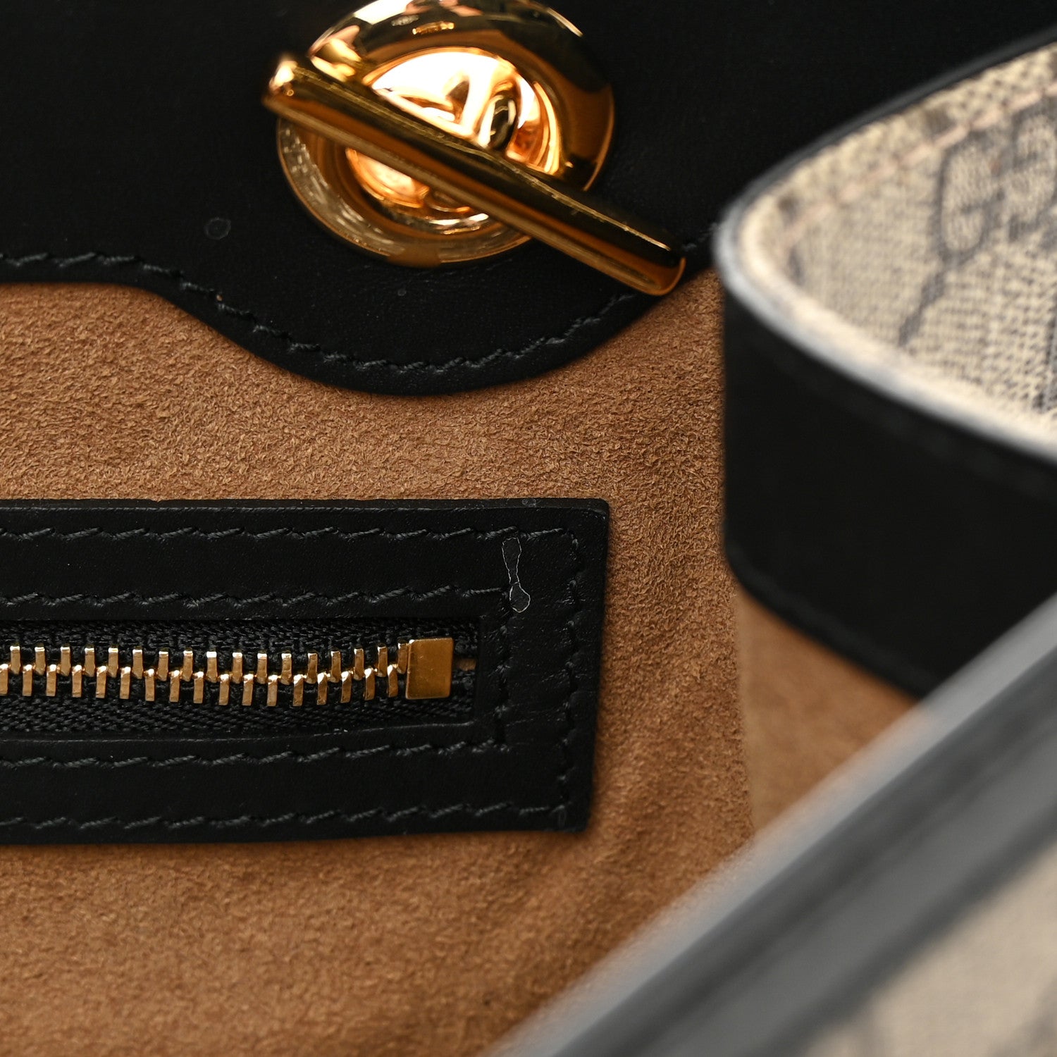 Gucci GG Supreme Monogram Medium Padlock Tote Black 15 of 16