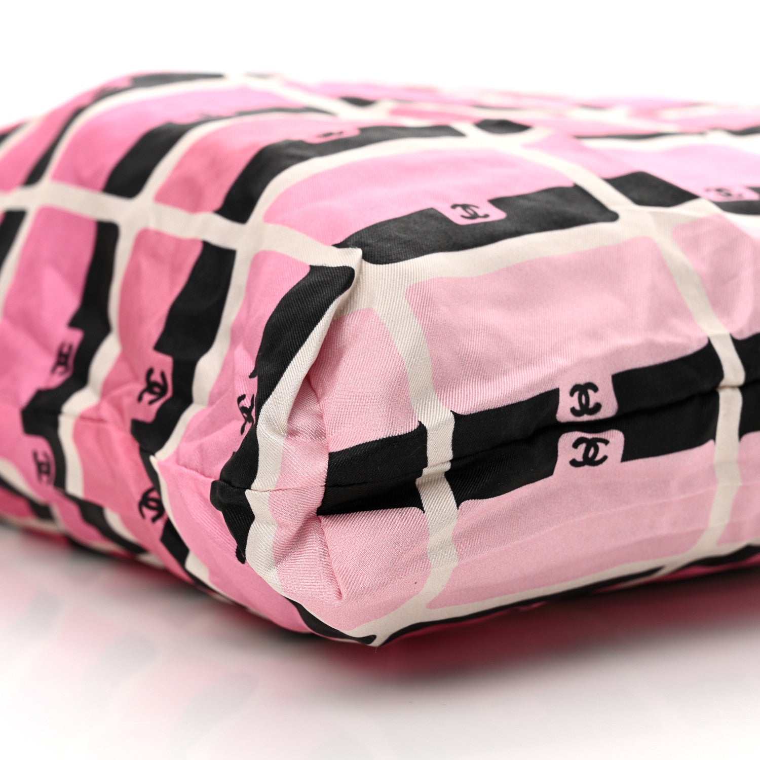 Chanel Caviar Fabric Quilted Foldable Tote With Chain Pink Multicolor 16 of 18