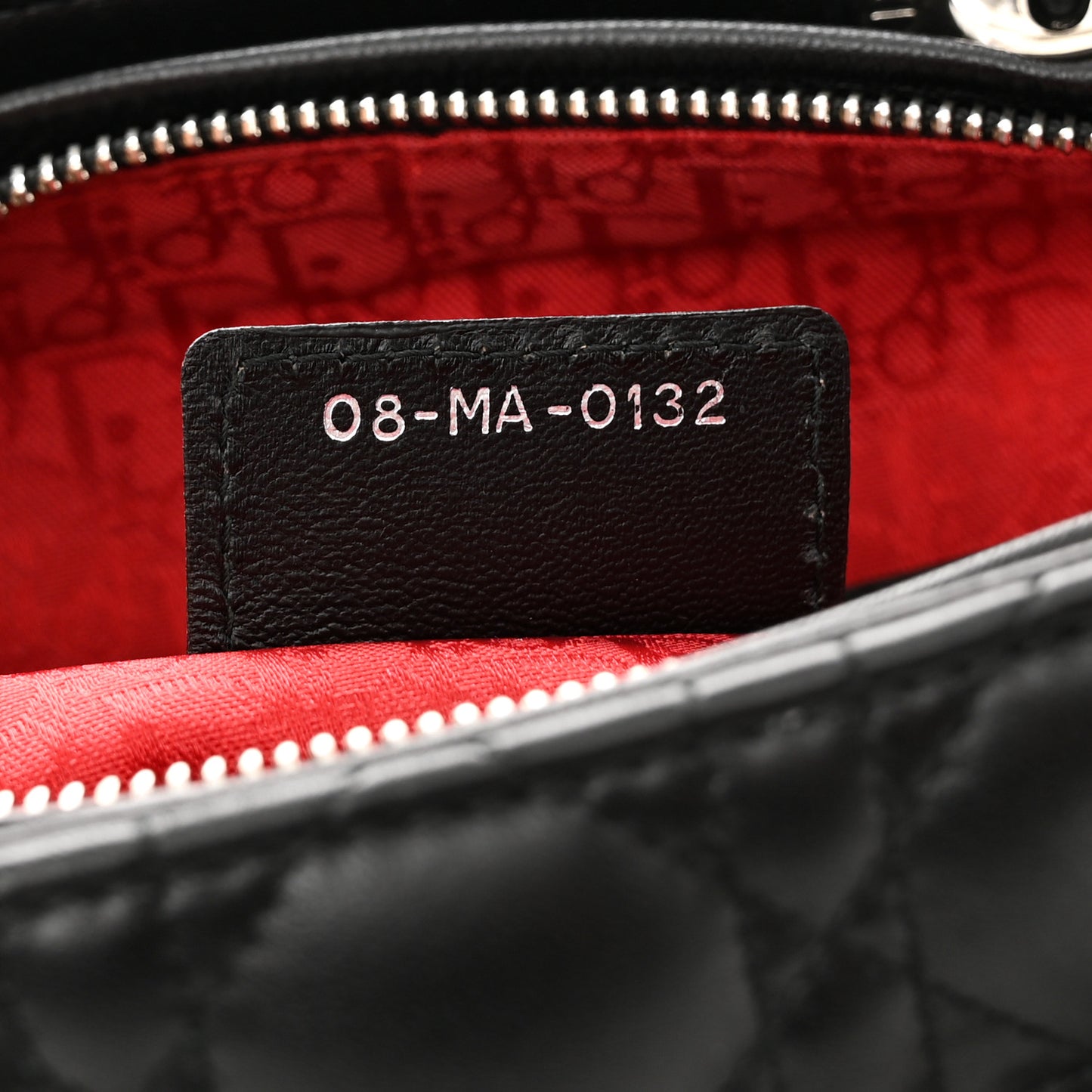 Lambskin Cannage Large Lady Dior Black