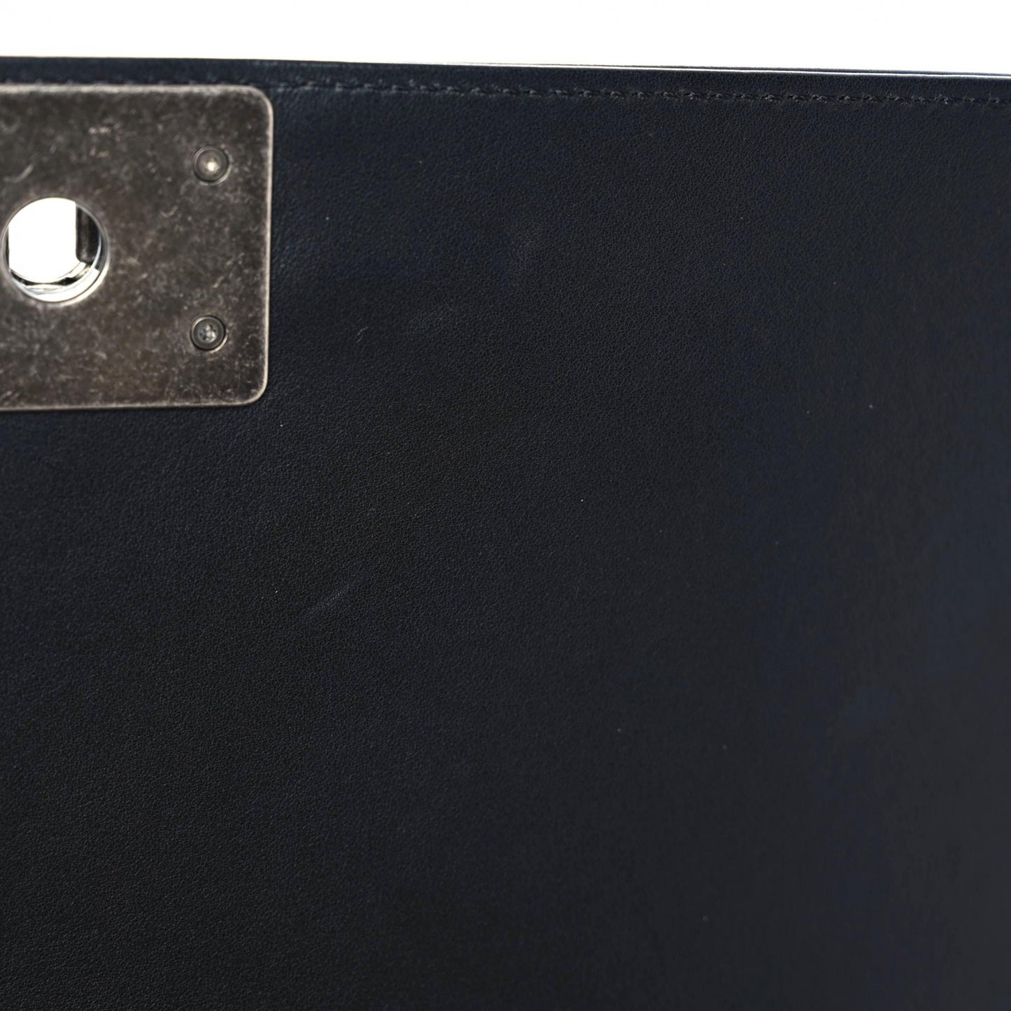 Lambskin Pleated Medium Boy Flap Black