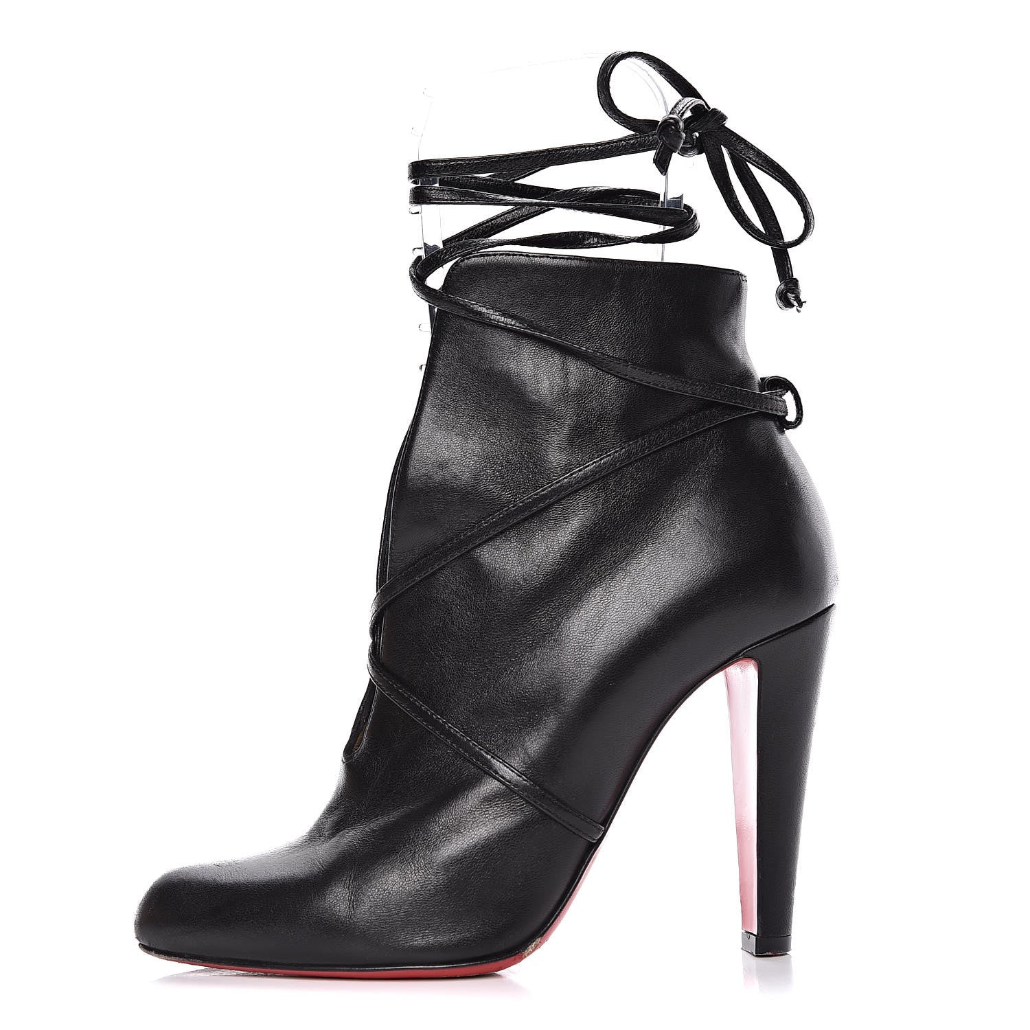 Christian Louboutin Shiny Nappa S.I.T. Rain 100 Ankle Boots 37 Black 1 of 13