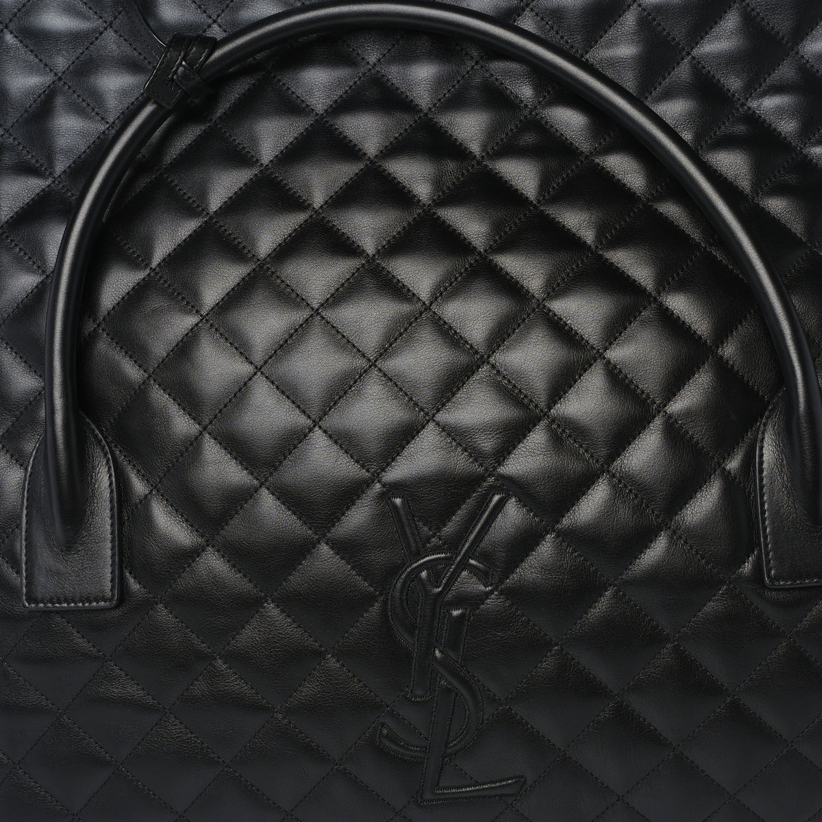 Saint Laurent Calfskin Quilted ES Giant Travel Bag Black 6 of 8