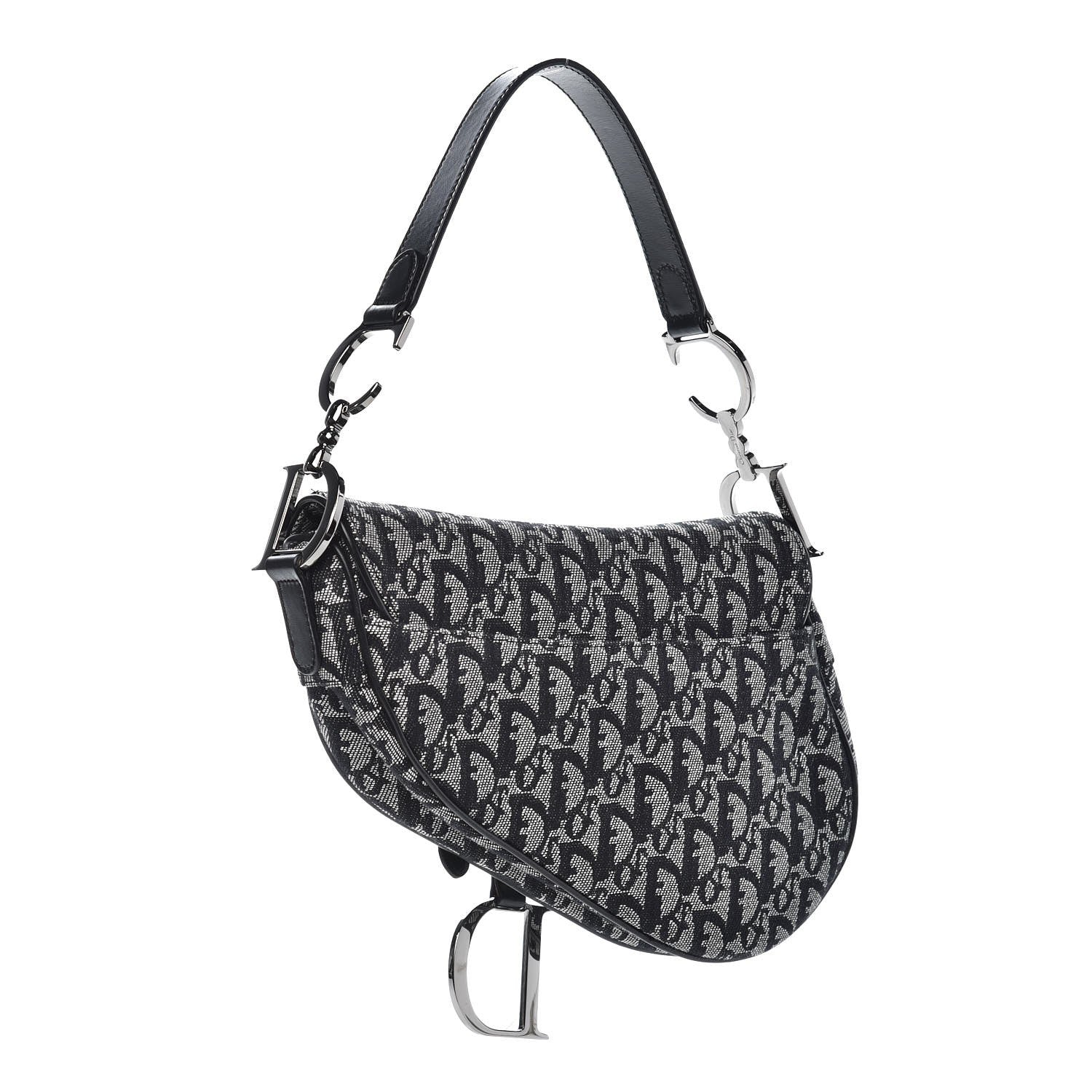 Christian Dior Monogram Saddle Bag Black 3 of 7