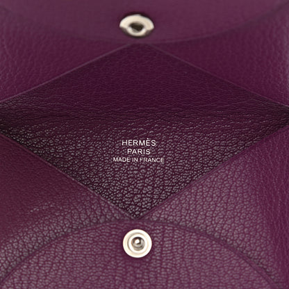 Hermes Chevre Mysore Calvi Card Case Anemone 6 of 7