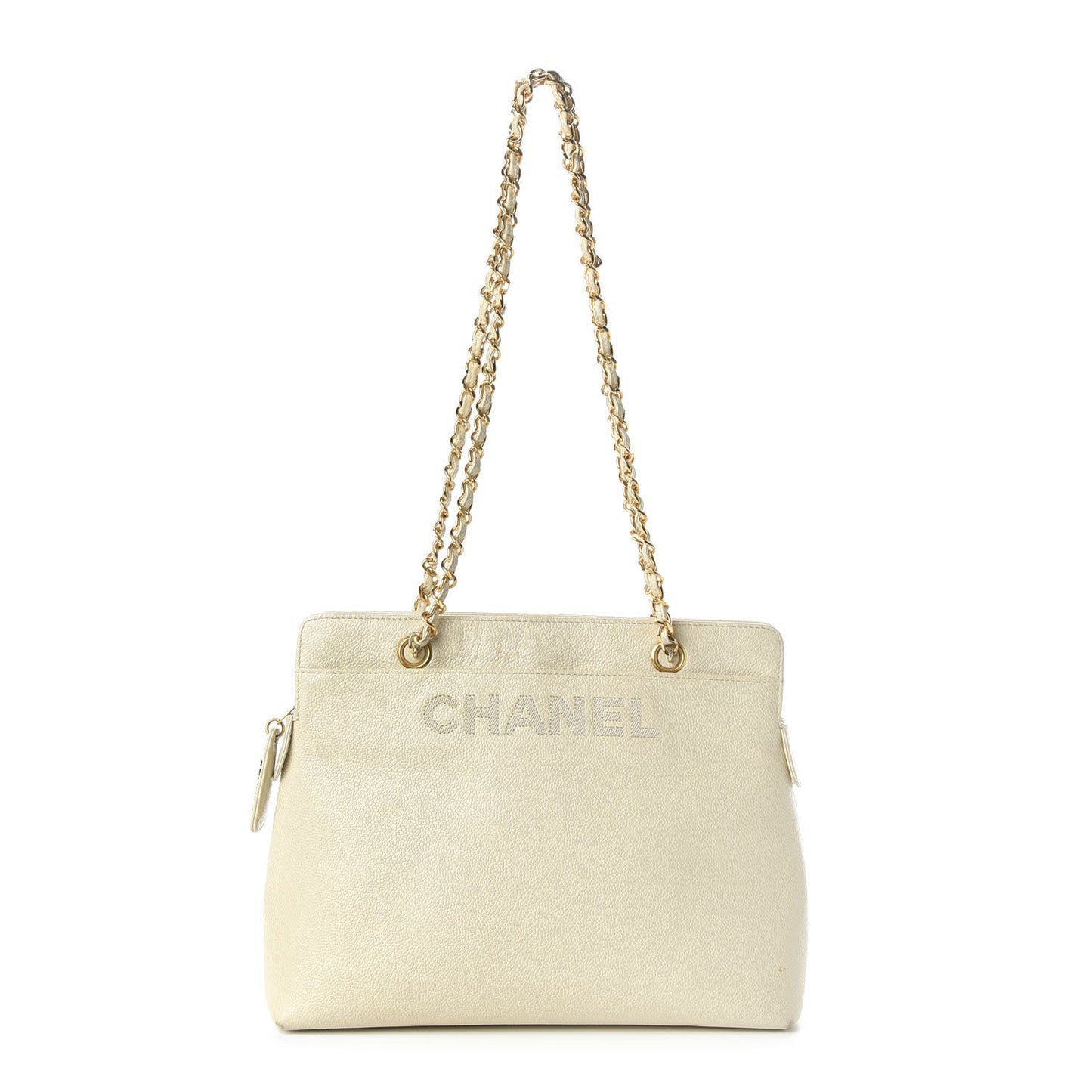 Caviar Shoulder Bag Light Beige