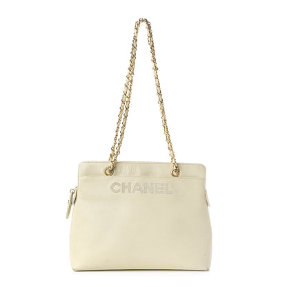 Chanel Caviar Shoulder Bag Light Beige 1 of 13