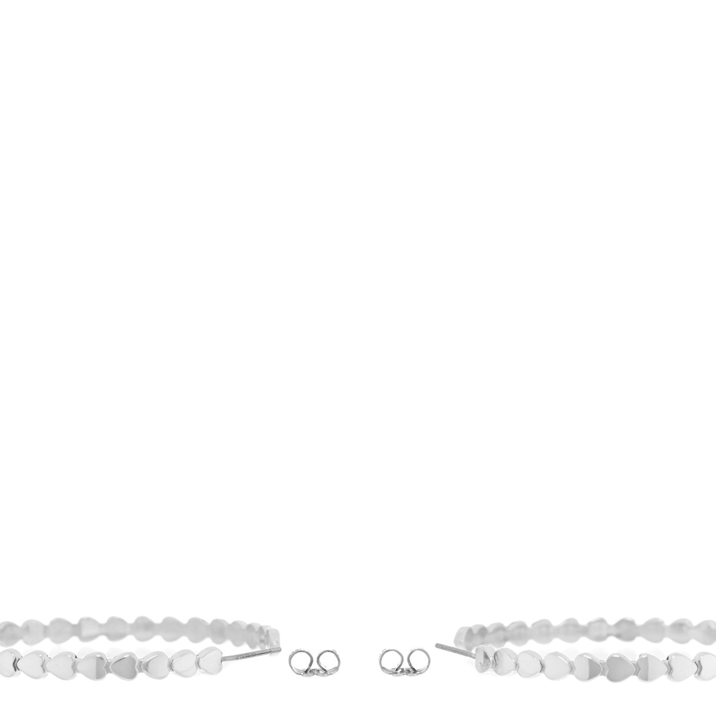 Sterling Silver Heart Hoop Earrings