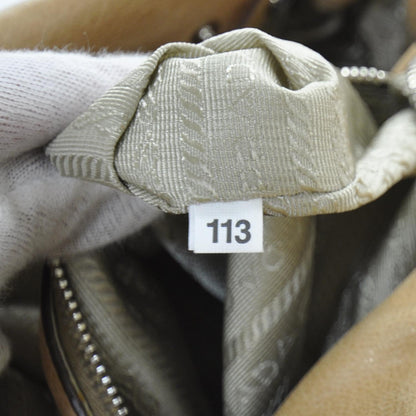 Prada Leather Antic Easy A Foldover Pushlock Flap Shoulder Bag Naturale 10 of 11