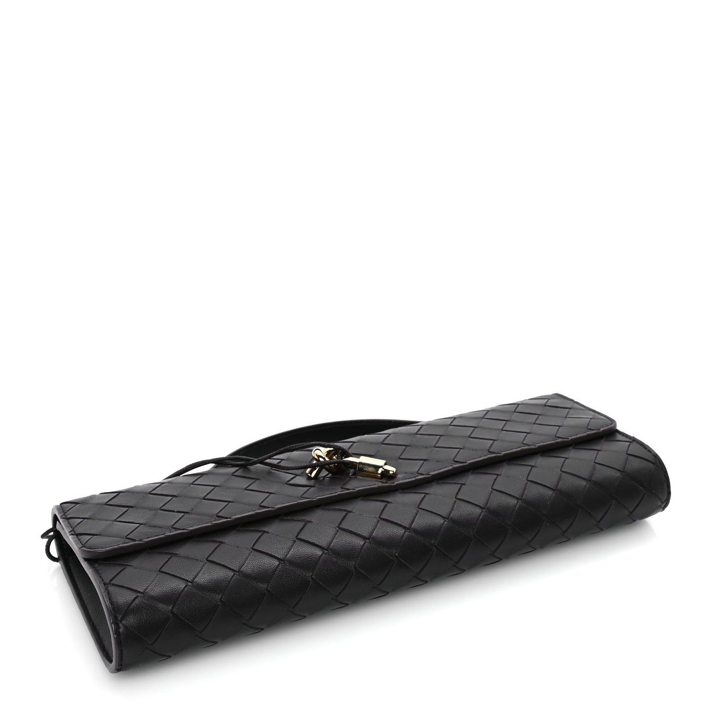 Nappa Intrecciato Long Andiamo Top Handle Clutch Fondant