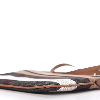 Burberry Mega Check Peyton Crossbody Clutch Bag Tan 7 of 11