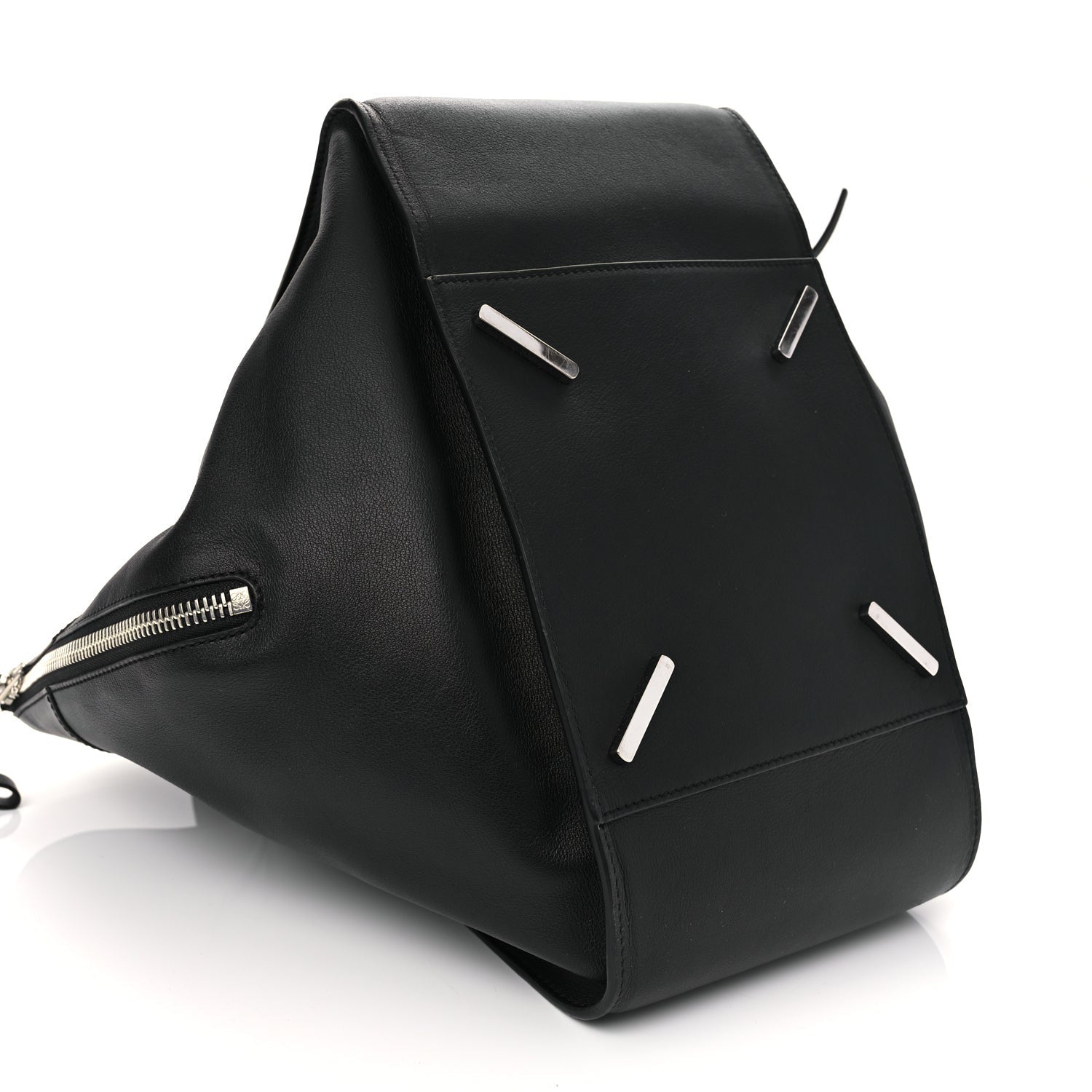 Loewe Calfskin Medium Hammock Shoulder Bag Black 9 of 11