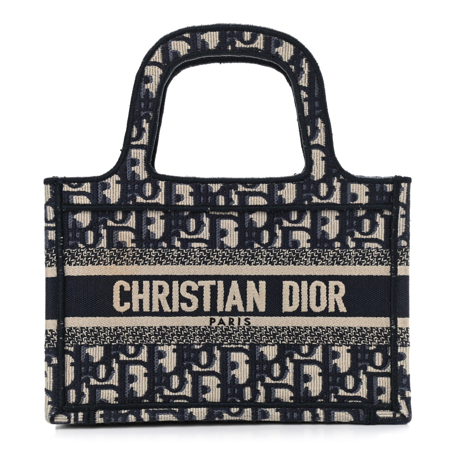 Oblique Mini Book Tote Blue Multicolor