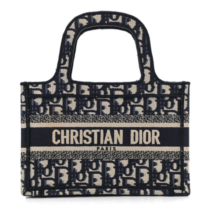 Christian Dior Oblique Mini Book Tote Blue Multicolor 1 of 8