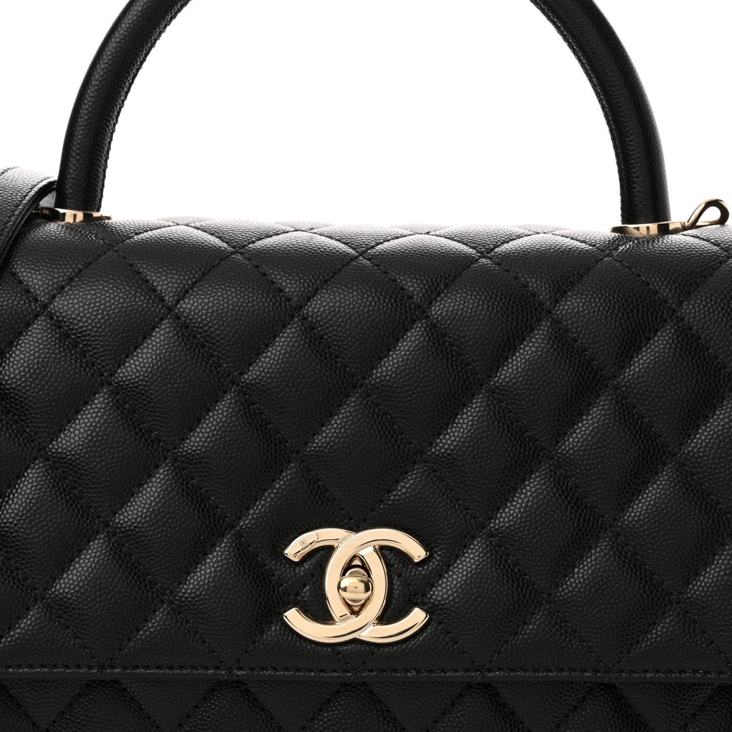 Chanel Caviar Quilted Small Coco Handle Flap Black 8 of 11