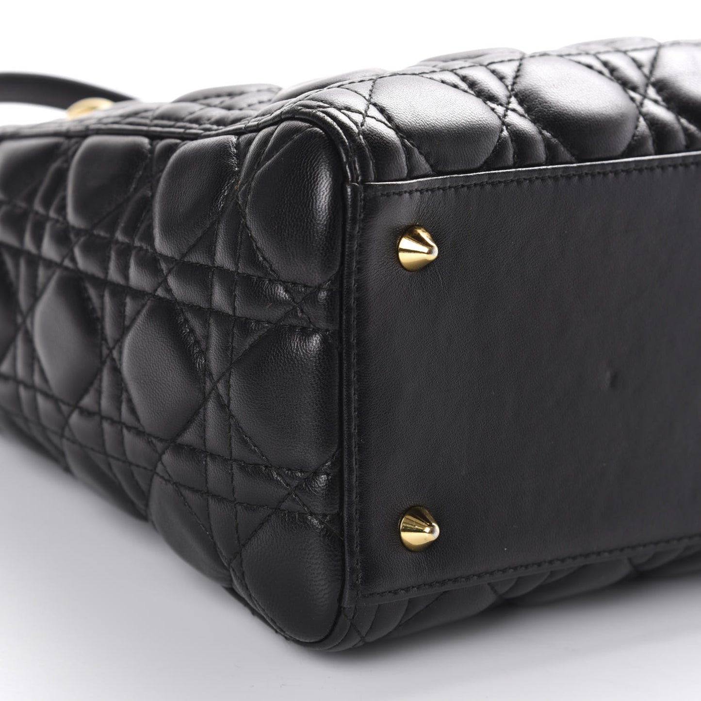 Lambskin Cannage Medium Lady Dior Black