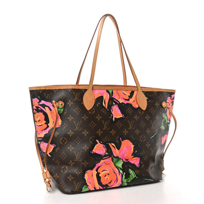 Louis Vuitton Monogram Roses Neverfull MM 3 of 7