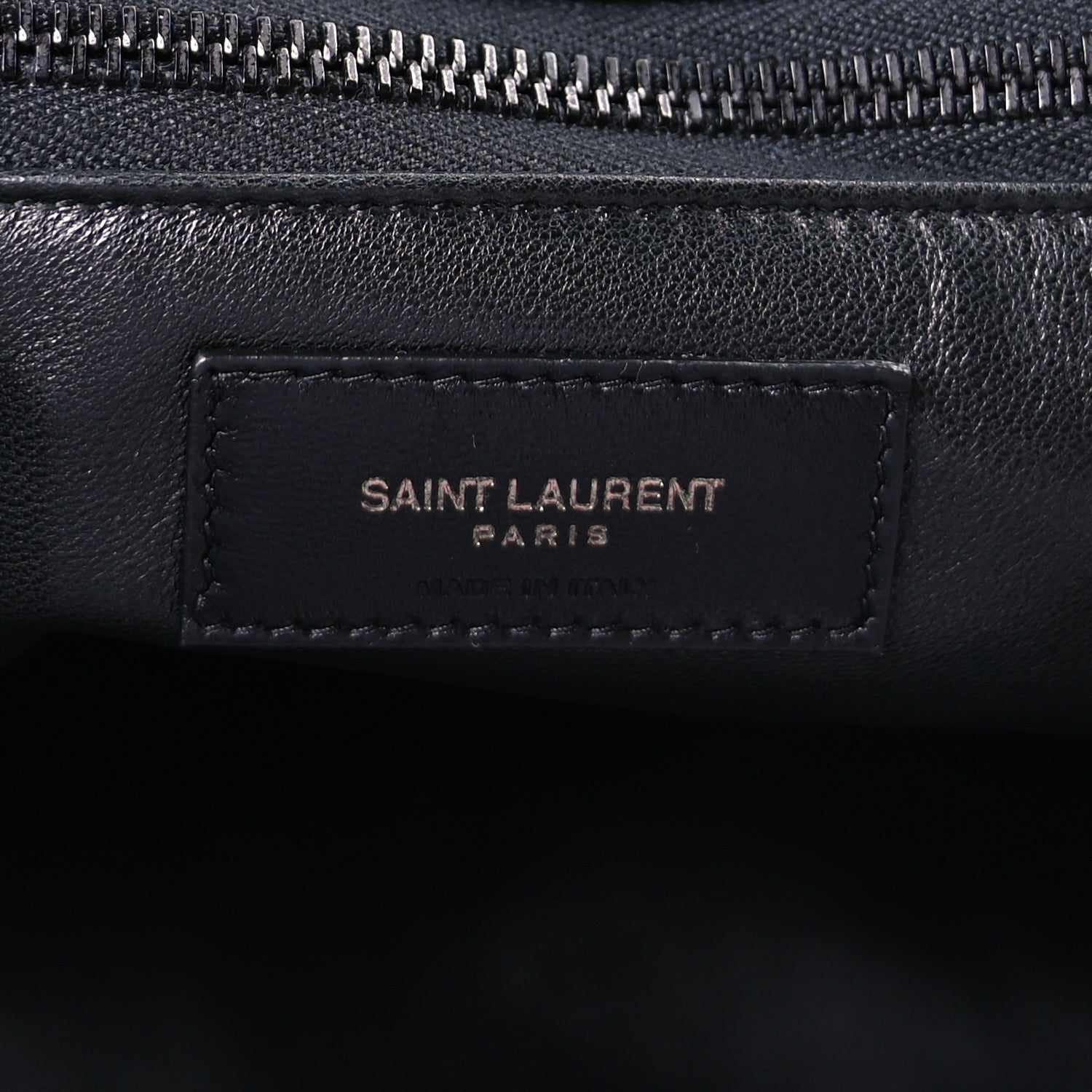 Saint Laurent Lambskin Wide Puffer Tote  Black 5 of 8