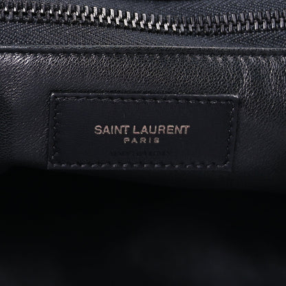 Saint Laurent Lambskin Wide Puffer Tote  Black 5 of 8