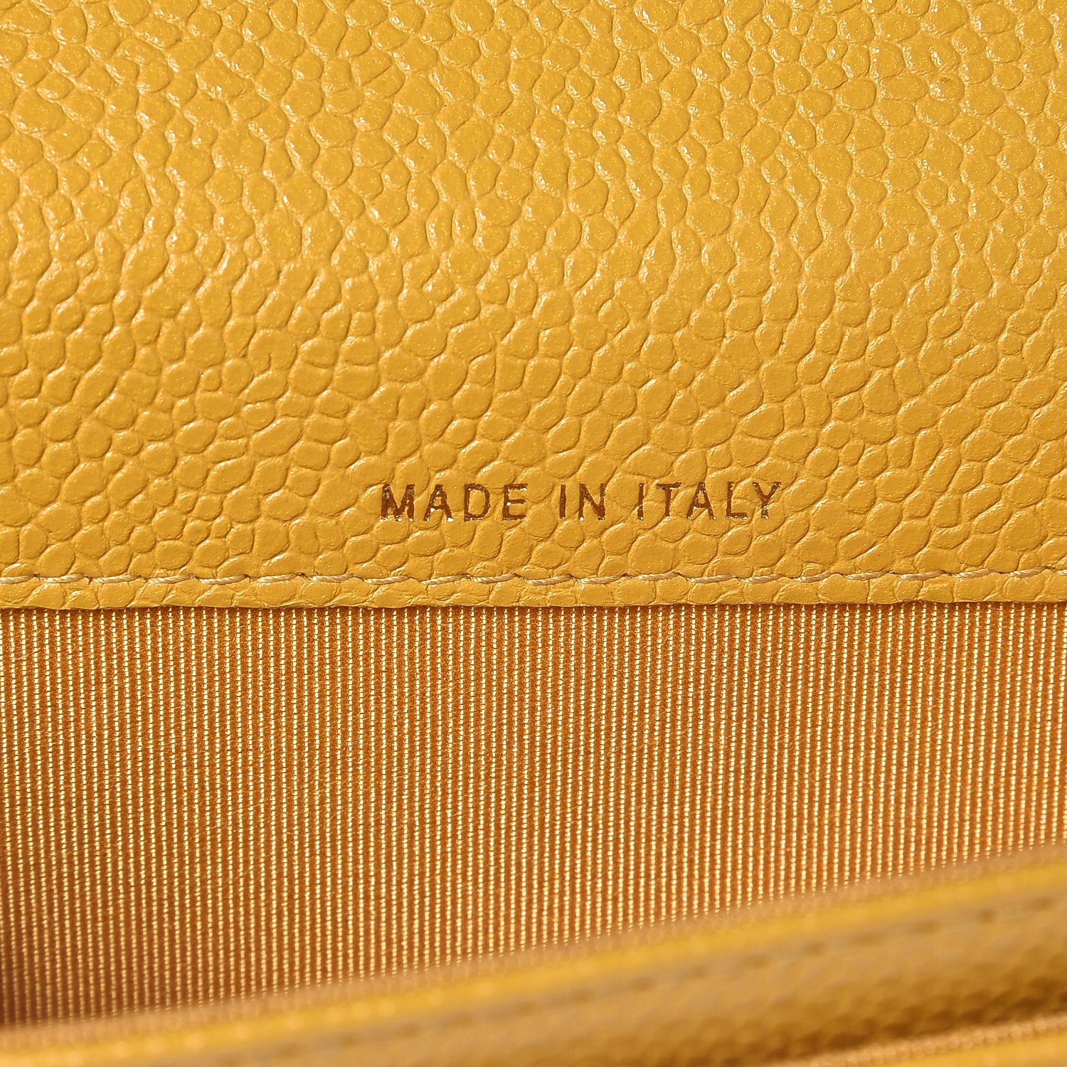 Chanel Caviar Quilted Flap Card Holder Yellow 7 of 16