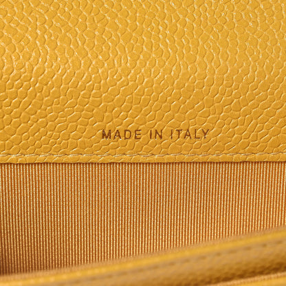 Chanel Caviar Quilted Flap Card Holder Yellow 7 of 16