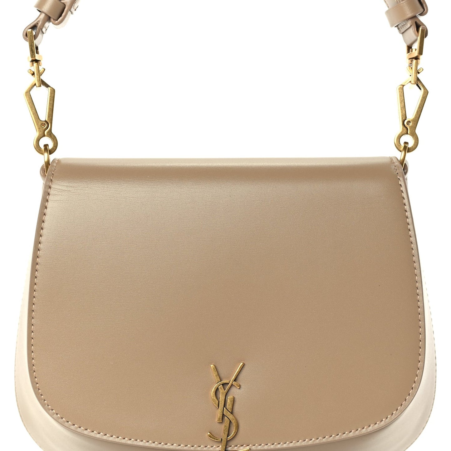 Box Calfskin Mini Voltaire Top Handle Bag  Dark Cork