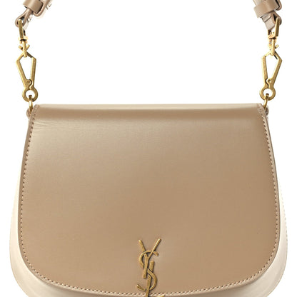 Saint Laurent Box Calfskin Mini Voltaire Top Handle Bag  Dark Cork 6 of 8