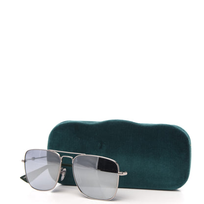 Gucci Squared Aviator Sunglasses GG0108S Black 7 of 7