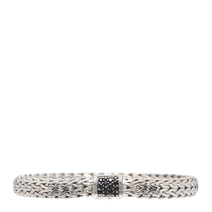 John Hardy Sterling Silver Black Sapphire 9mm Classic Chain Bracelet 1 of 4
