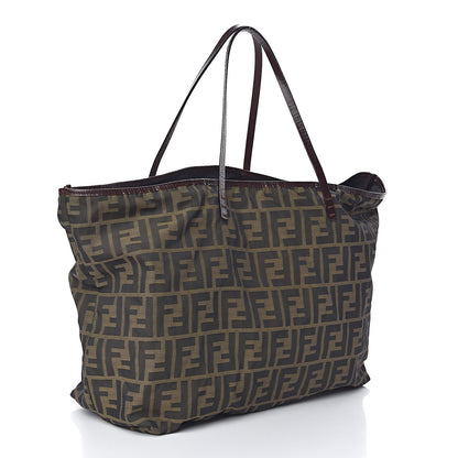 Fendi Zucca Medium Roll Tote Tobacco 4 of 14