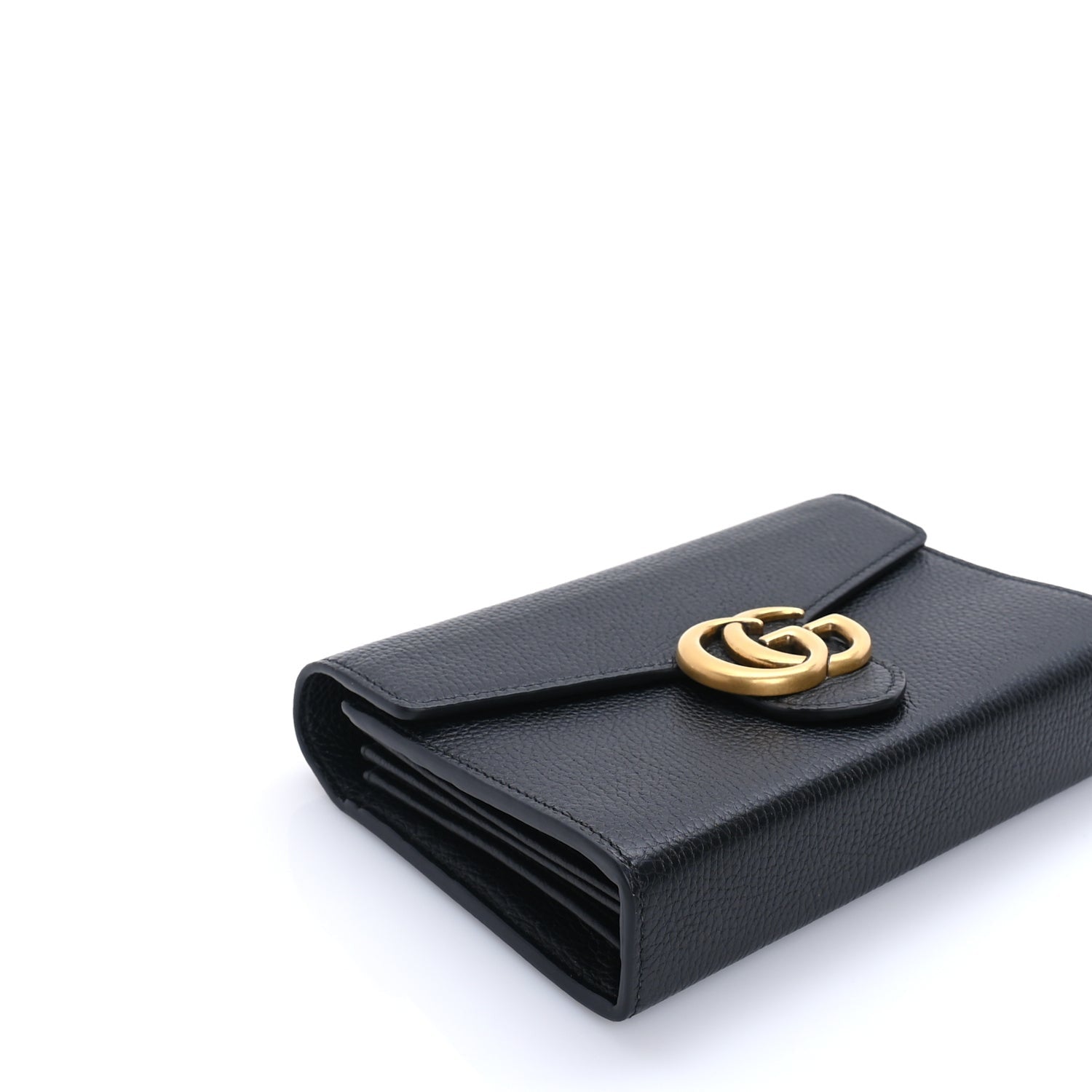 Gucci Calfskin GG Marmont Chain Wallet  Black 7 of 7