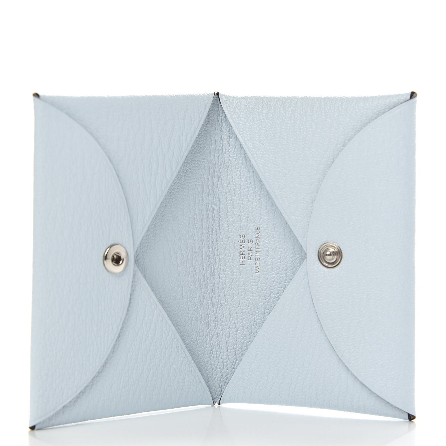 Chevre Mysore Calvi Card Case Bleu Brume