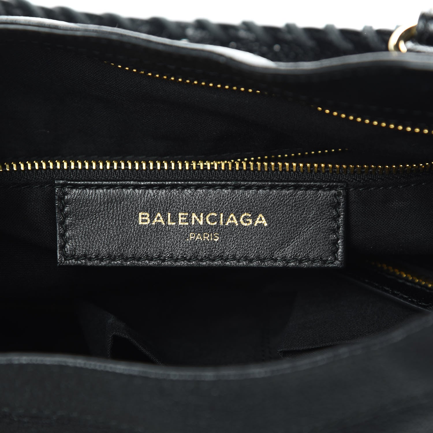 Balenciaga Chevre Gold Metallic Edge Hardware Velo Black 6 of 12