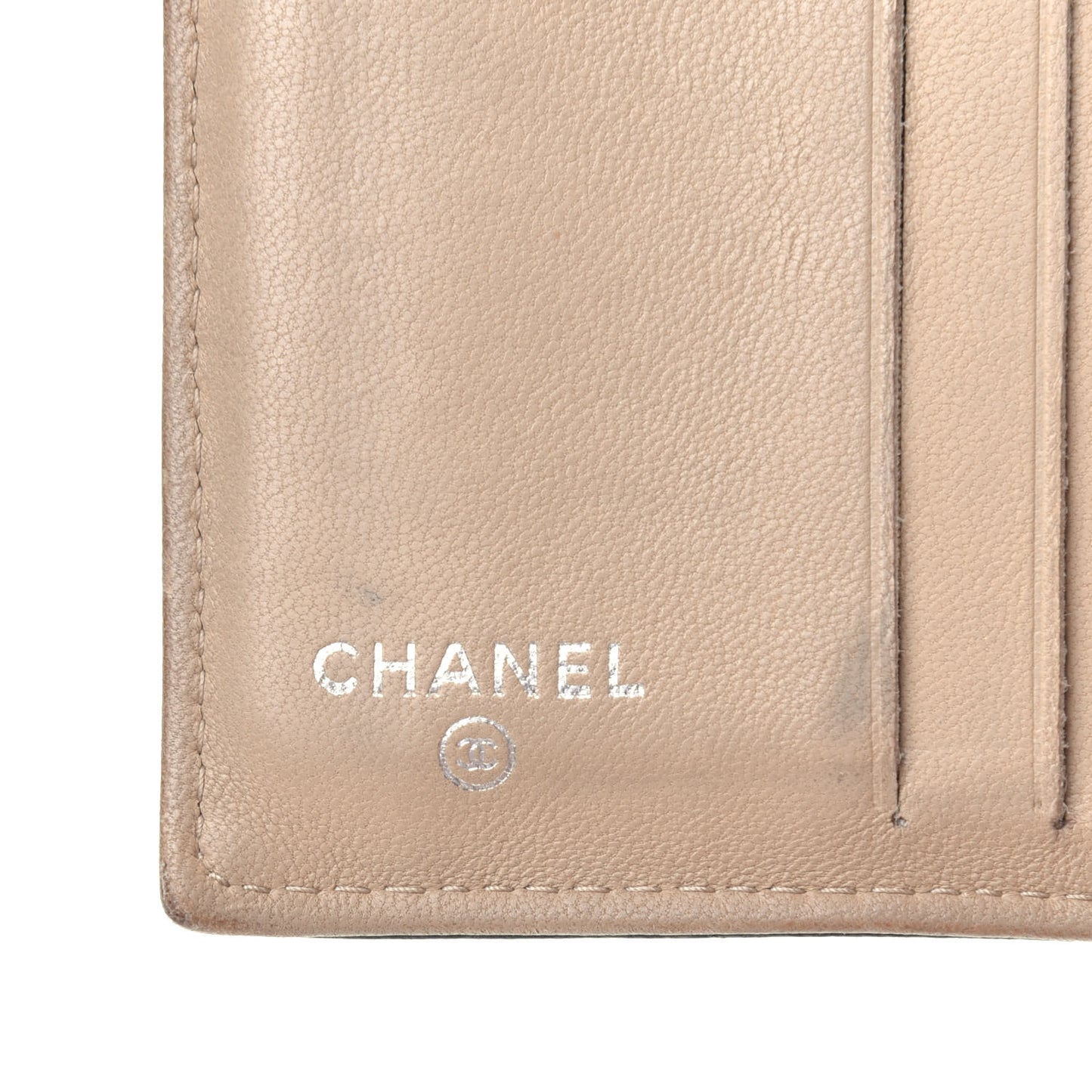 Lambskin CC Card Holder Wallet Black Gold