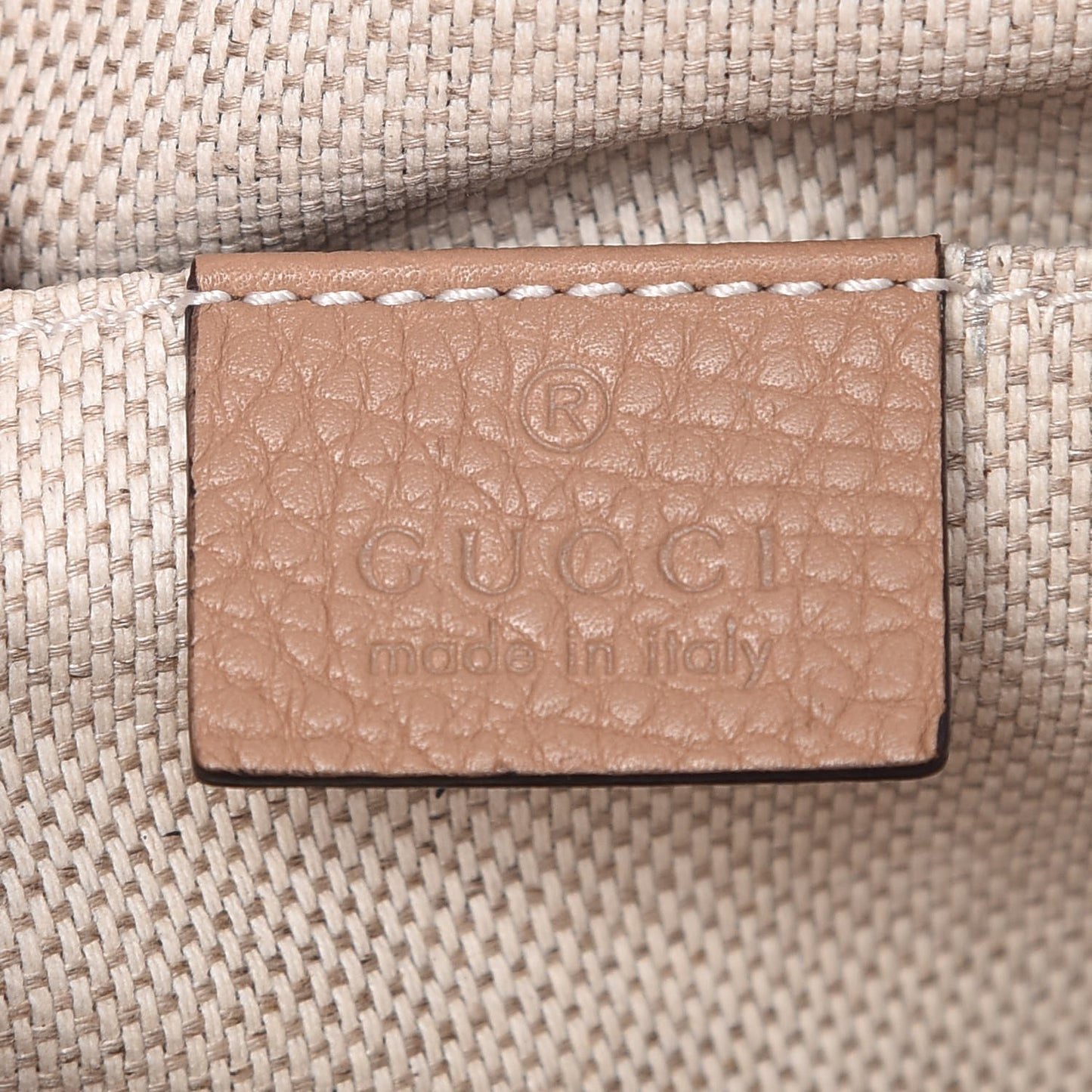 Pebbled Calfskin Small Soho Disco Bag Rose Beige