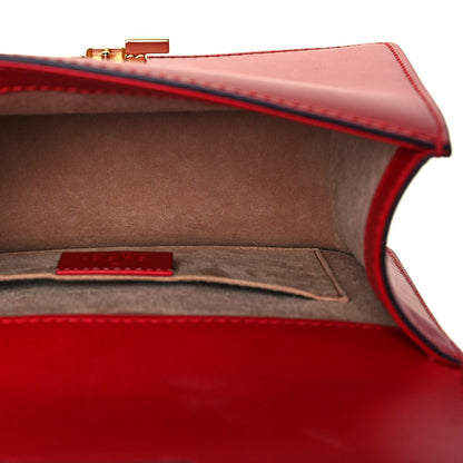 Gucci Calfskin Mini Sylvie Chain Shoulder Bag Hibiscus Red 4 of 10