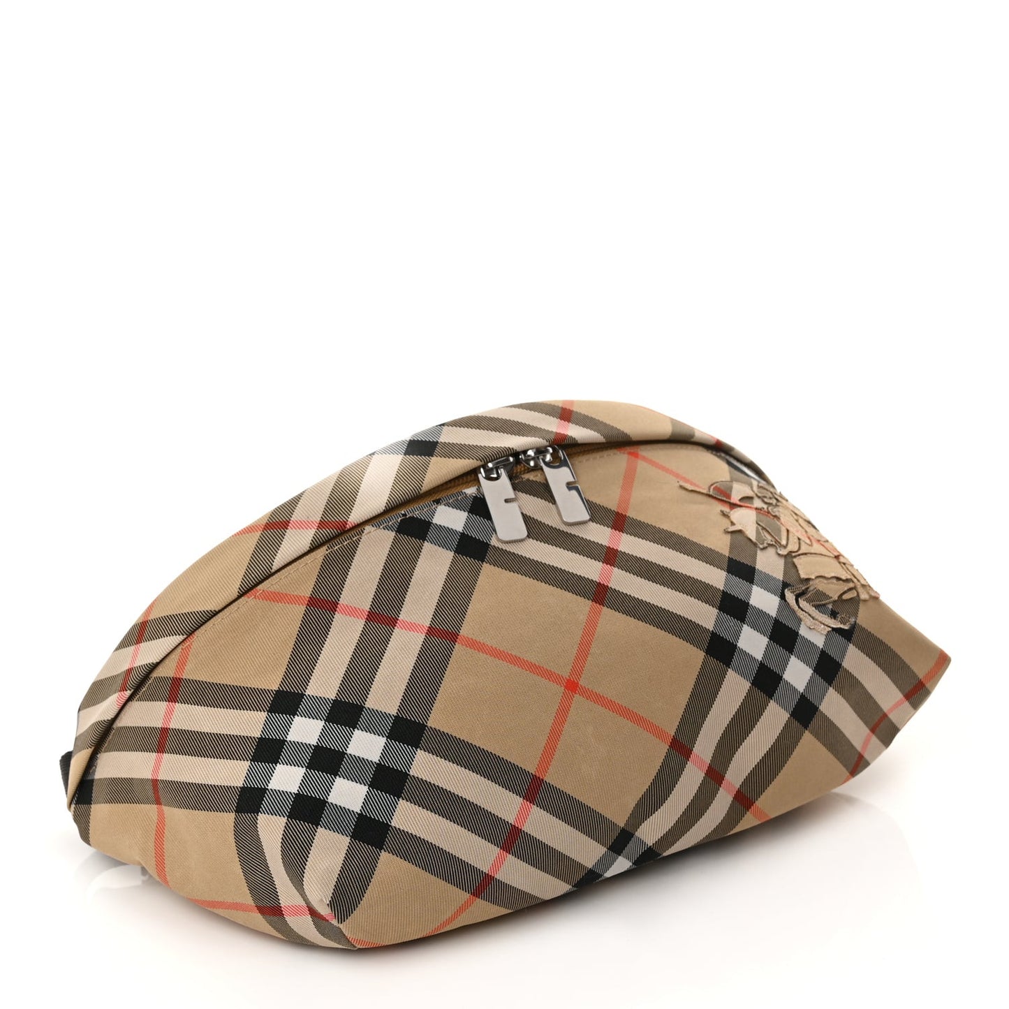 Canvas Check Belt Bag Black Sand Sand